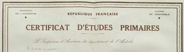 1953: Xavier obtient son Certificat d'Etudes Primaires à 42 ans