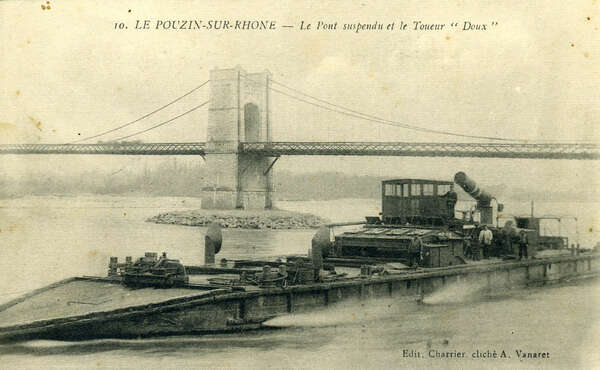 Un toueur sur le Rhône