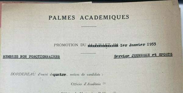 Palmes académiques: n'oublions pas les "non fonctionnaires"