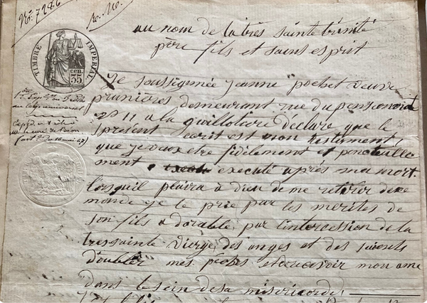 Une recherche généalogique à partir d'un testament