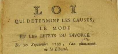 Un divorce sous la Première République