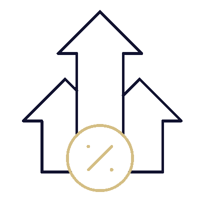 Wired outline 2905 three arrows up hover pinch