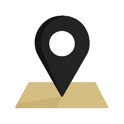 Wired flat 52 location pin on square map hover jump