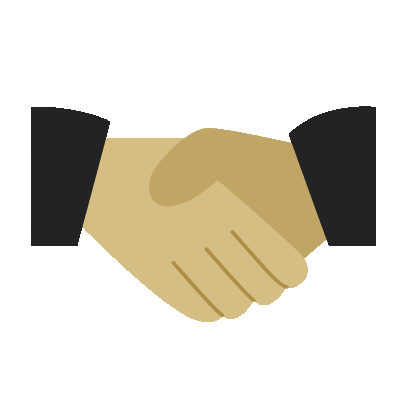 Wired flat 456 handshake deal hover pinch