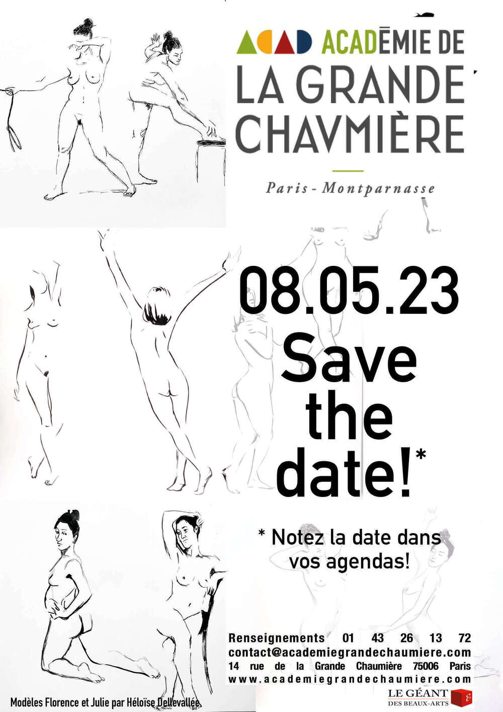 Actualités de l'Académie de la Grande Chaumière.