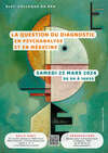 Affiche colloque de psychanalyse - La question du diagnostic en psychanalyse et en médecine