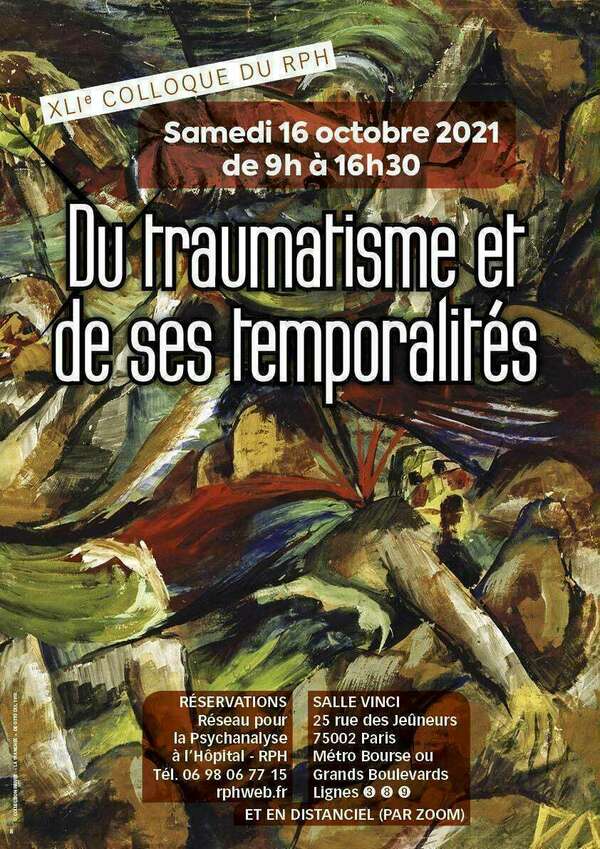 Colloque de psychanalyse du RPH sur le traumatisme le 16 octobre 2021