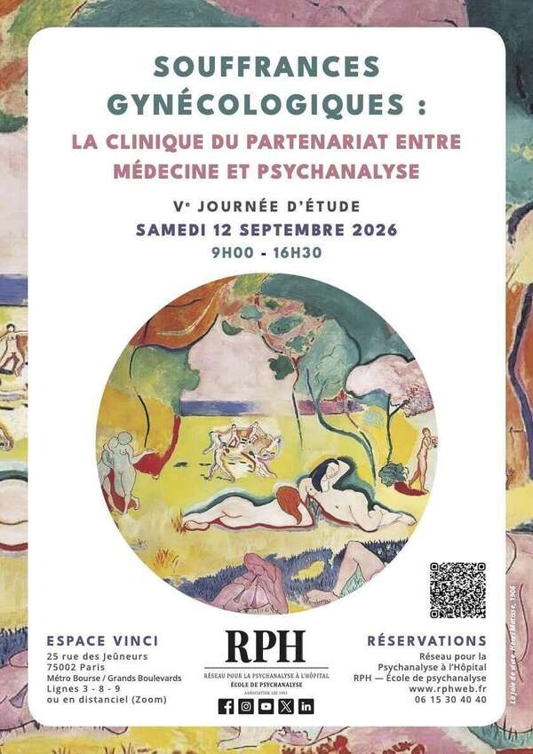 Journée d'étude organisé par le RPH - Souffrances gynécologiques : clinique de partenariat entre médecine et psychanalyse
