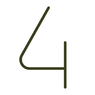 Wired outline 2432 number 4 hover draw