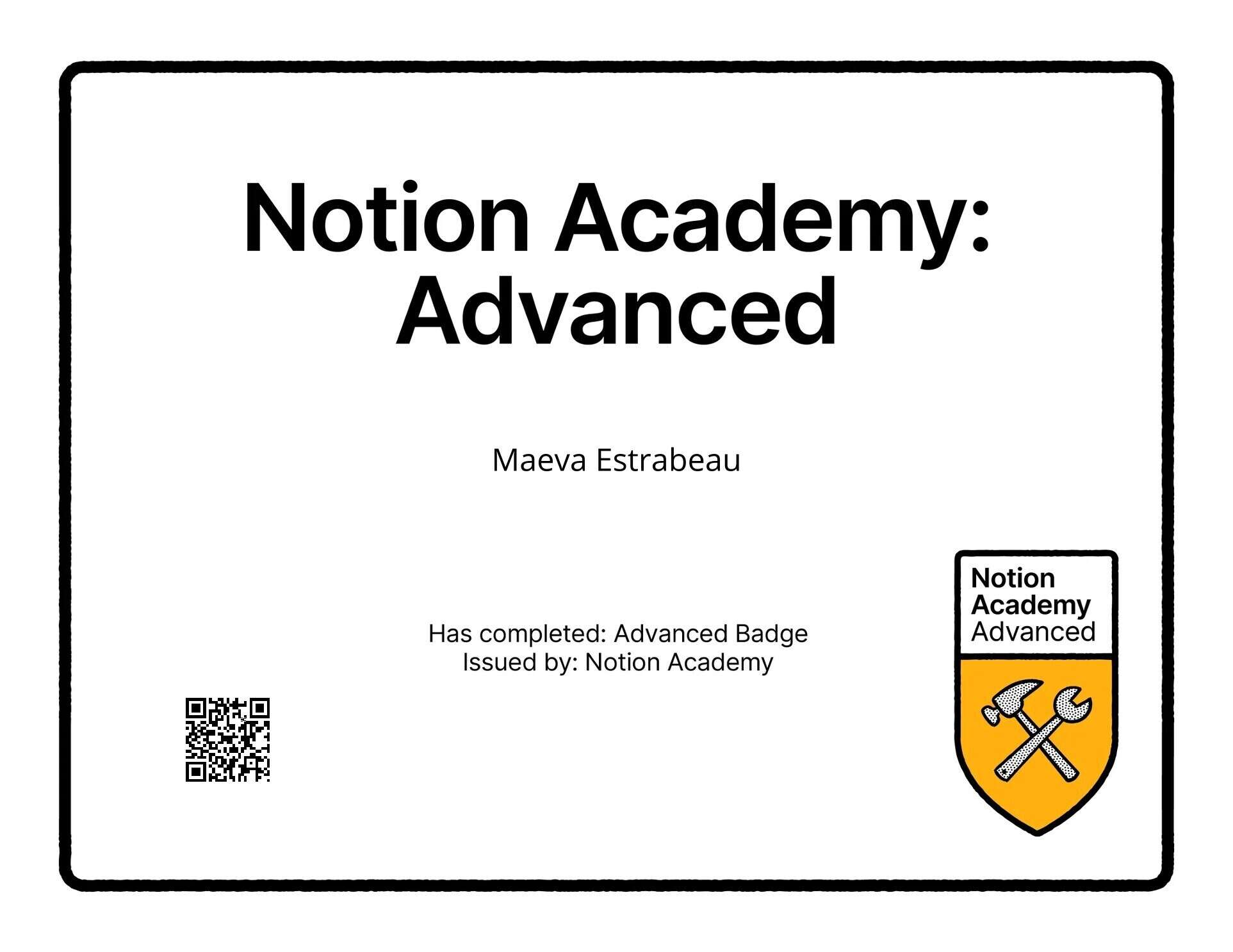 Notion Advanced Badge