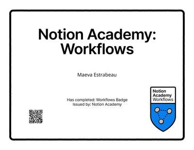  Notion Workflows Badge