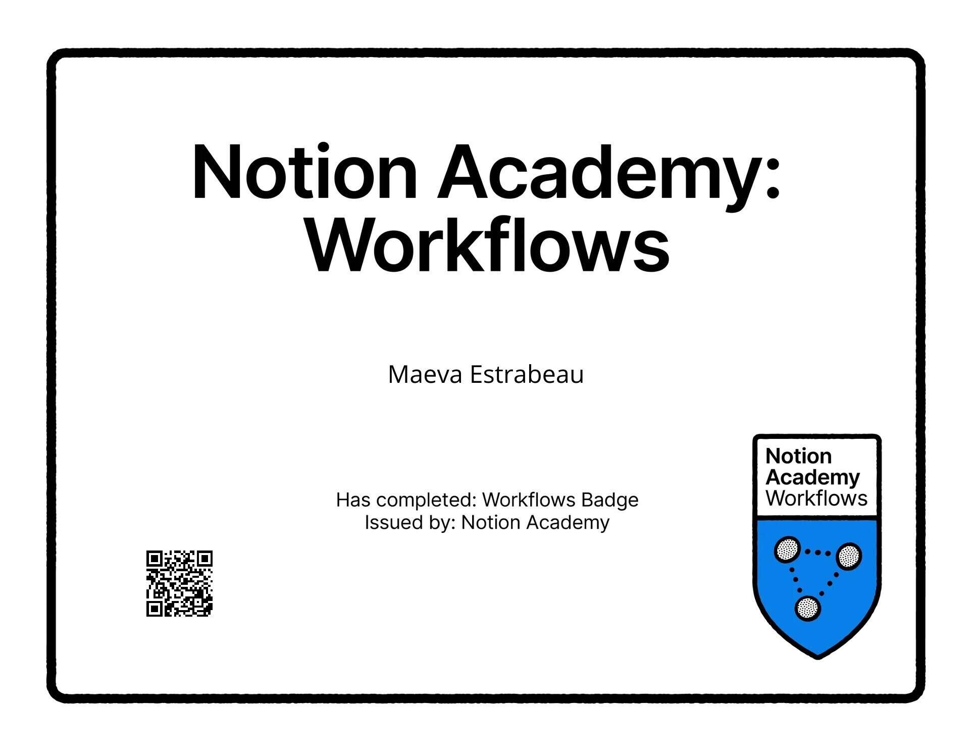  Notion Workflows Badge
