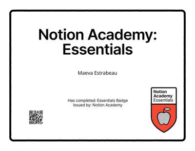 Notion Essentials Badge