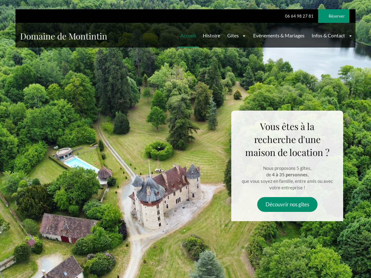 Exemple de site internet de  à Château-Chervix