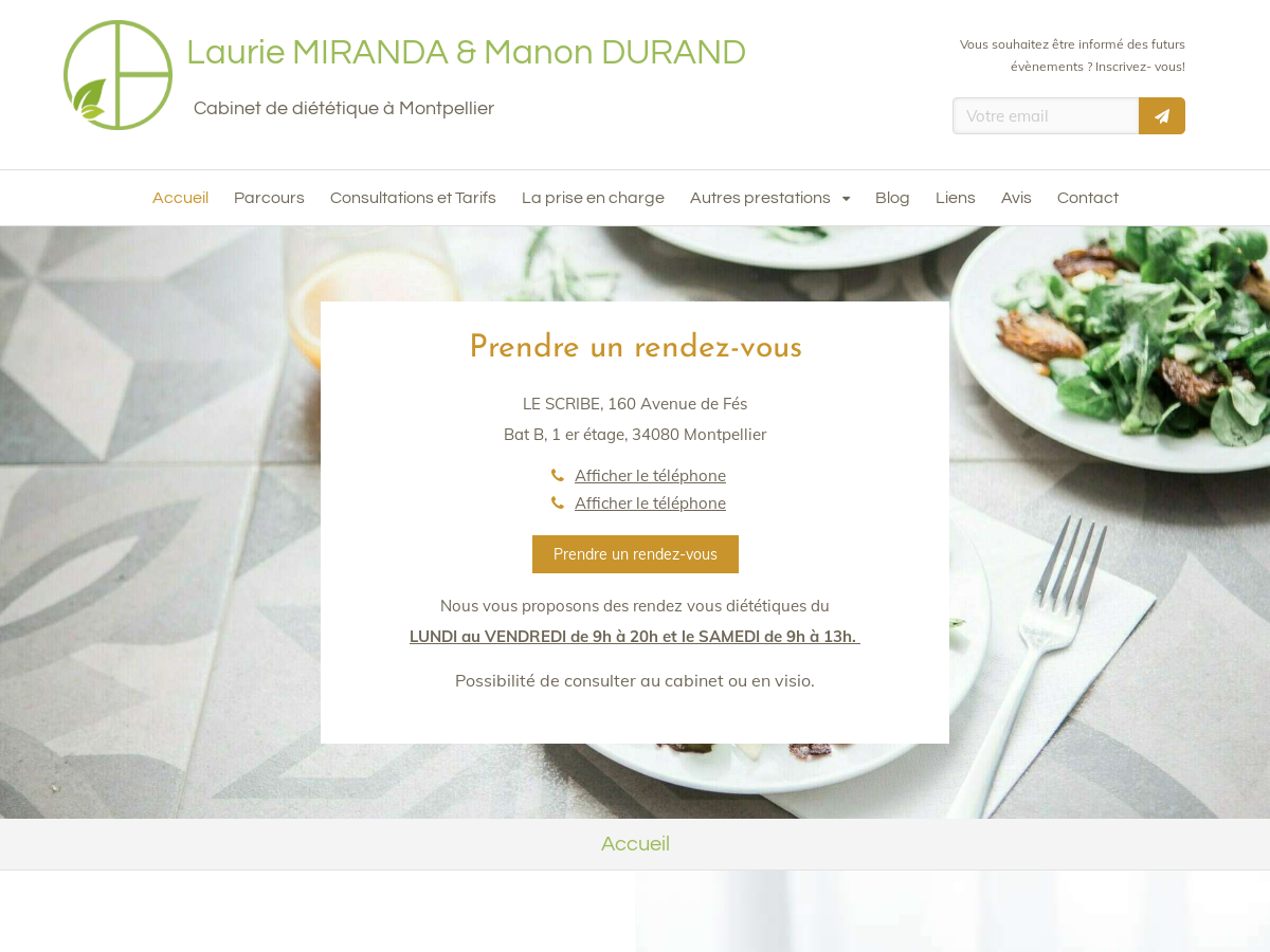 Exemple de site internet de Santé et Bien-être à Montpellier