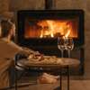 Cheminée avec flammes symbole de chauffage bois économique