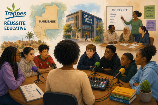 À la découverte du métier de formatrice FLE d'Aïssata avec les jeunes de la Réussite éducative