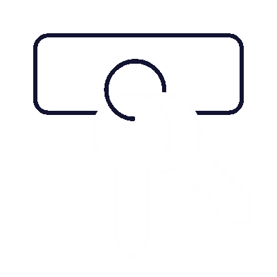 Wired outline 1643 key holder hover pinch