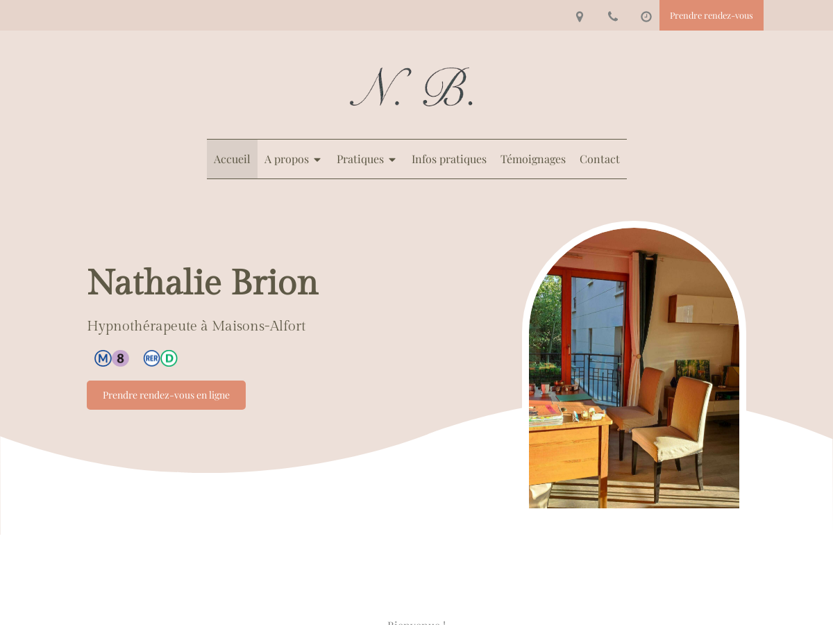 Exemple de site internet de Hypnothérapie à Maisons-Alfort