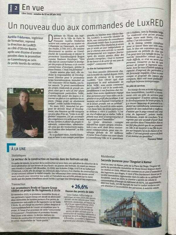 Article de Presse : "Un nouveau duo aux commandes de Luxred" 