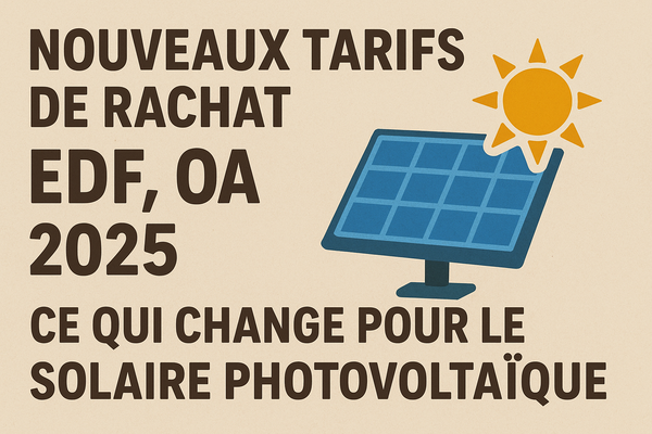 Nouveaux tarifs de rachat EDF OA 2025 : ce qui change pour le solaire photovoltaïque