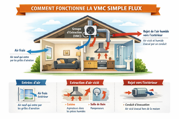 VMC simple flux : la solution de ventilation efficace pour votre logement