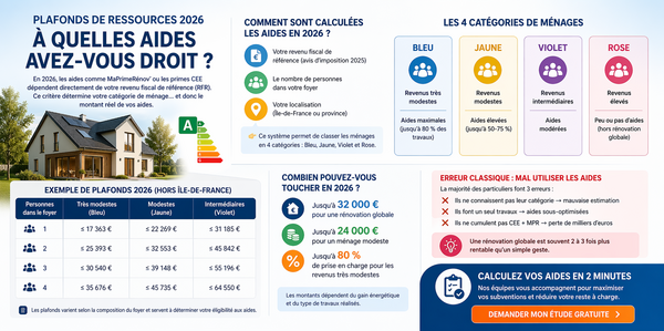 PLAFONDS DE RESSOURCES 2026 : À QUELLES AIDES AVEZ-VOUS DROIT ?