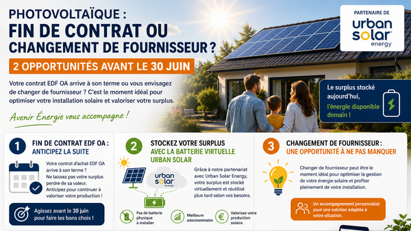 Photovoltaïque : fin de contrat ou changement de fournisseur ? 2 opportunités avant le 30 juin