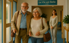 Un couple de personnes âgées entre ensemble dans un établissement médico-social-EMS