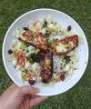 Halloumi et crudités
