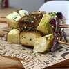 brochette de tofu sauce moutarde