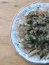 tofu fumé et champignons sauce stroganoff