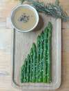 asperge sauce vinaigrette au miso