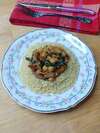 poêlée crémeuse pois chiche tomate épinard semoule