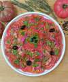 carpaccio tomate pickles basilic pesto