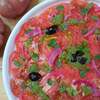 carpaccio tomate pickles basilic pesto