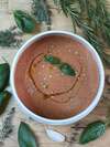 soupe glacée tomate et ail rôtis