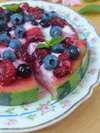 tarte pastèque fruits rouges