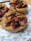 pomme rôtie cannelle noix cranberries