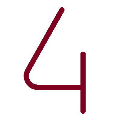 Wired outline 2432 number 4 hover draw  4 