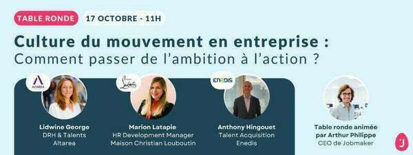 Table ronde de Jobmaker avec des membres d'Altarea, Louboutin et Enedis