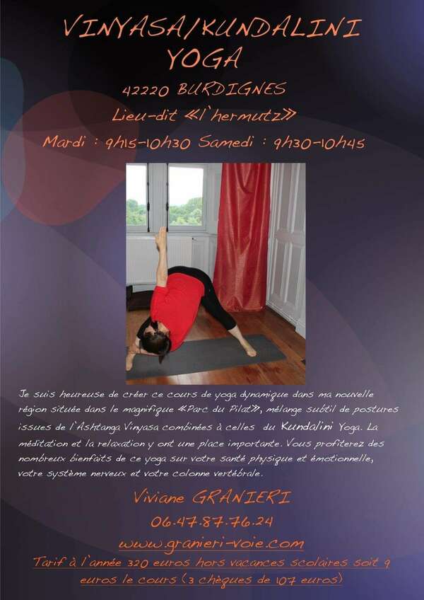 Cours de yoga à Burdignes