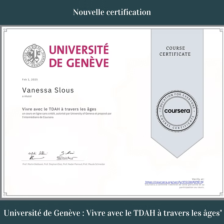 Trouble du Déficit de l'Attention avec ou sans Hyperactivité - TDAH : nouvelle certification
