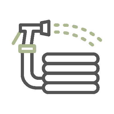 Wired outline 1859 water hose hover pinch