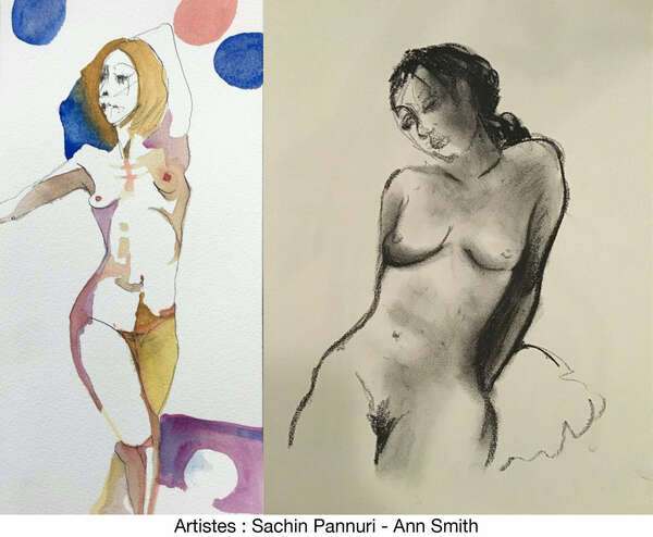 Life Drawing sessions by video : 13th - 18th July