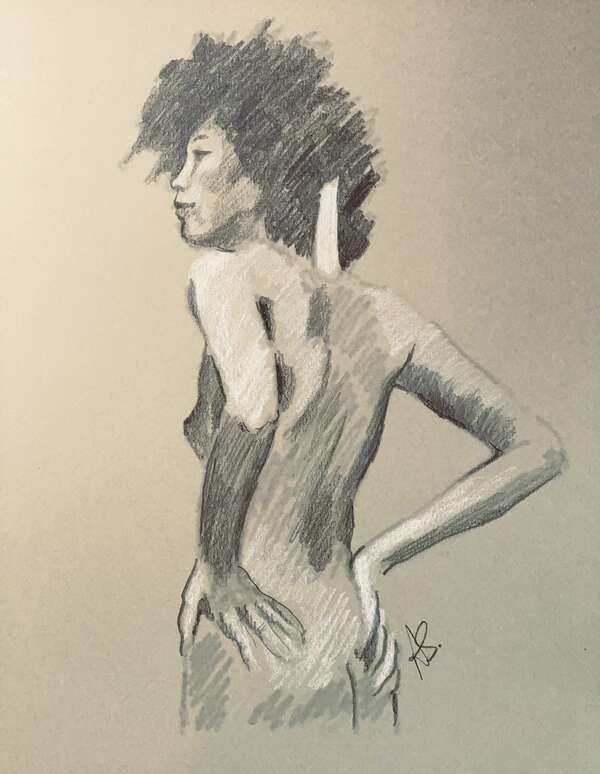 Long-exposure life model sessions with a rotating stand