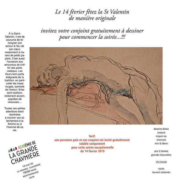 Venez fêter la Saint-Valentin à la Grande Chaumière