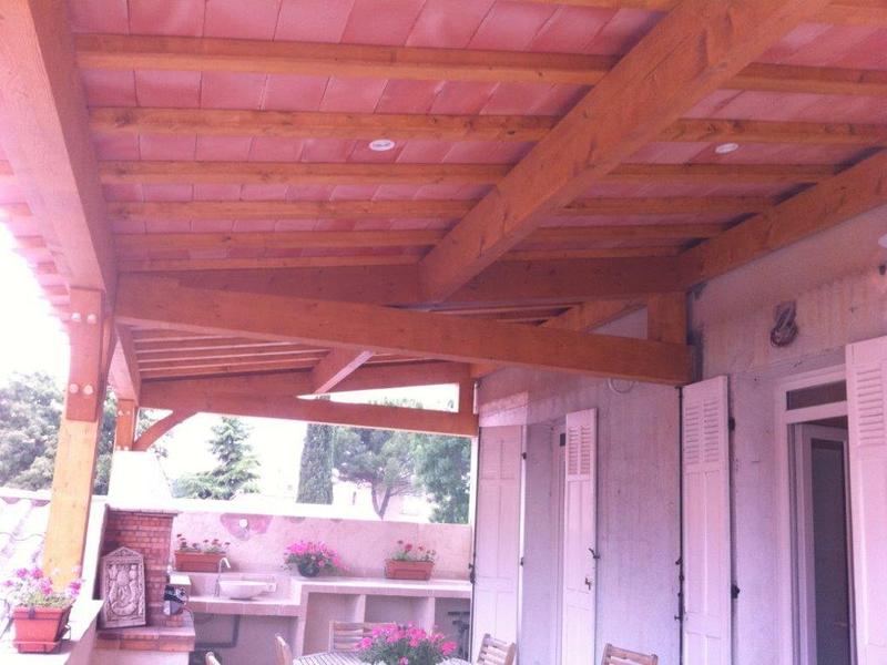 véranda en contre-collée,parfeuille en sous-façe.COGOLIN.VAR