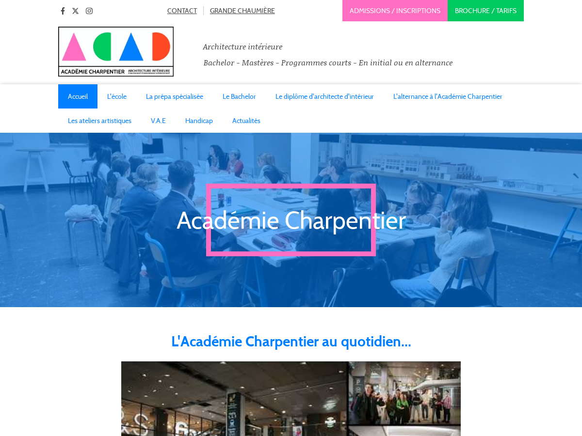 Exemple de site internet de École et Organisme d'études supérieures à Paris