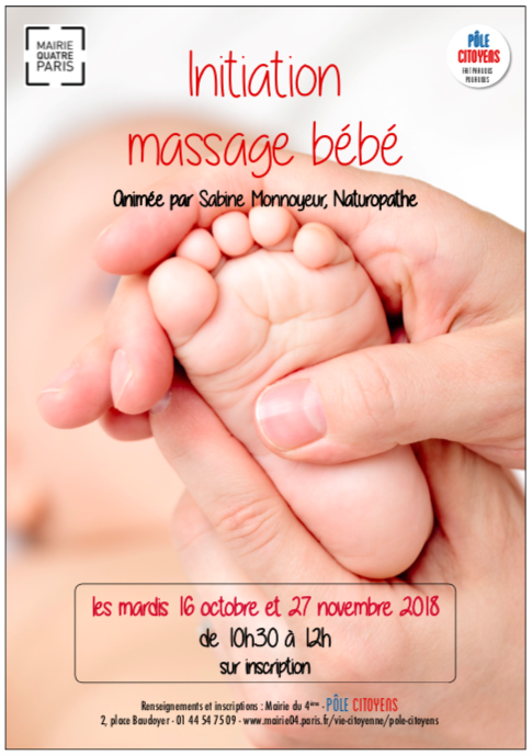 Atelier MASSAGE BEBE Mardi 27 Novembre